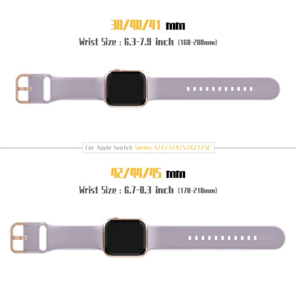 For Apple Watch Series 9 41mm Pin Buckle Silicone Watch Band(Baby Purple) - Watch Bands by buy2fix | Online Shopping UK | buy2fix