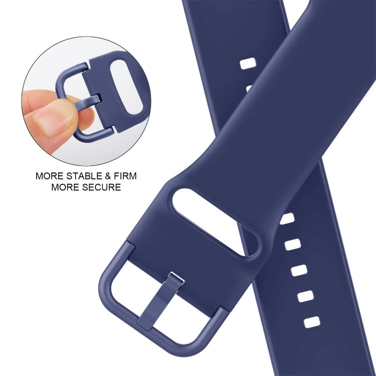 For Apple Watch Series 9 41mm Pin Buckle Silicone Watch Band(Violet Gray) - Watch Bands by buy2fix | Online Shopping UK | buy2fix