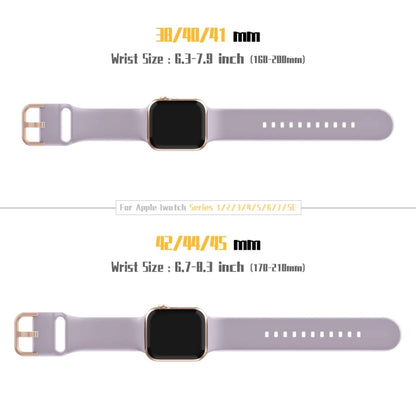For Apple Watch Series 9 45mm Pin Buckle Silicone Watch Band(Baby Purple) - Watch Bands by buy2fix | Online Shopping UK | buy2fix