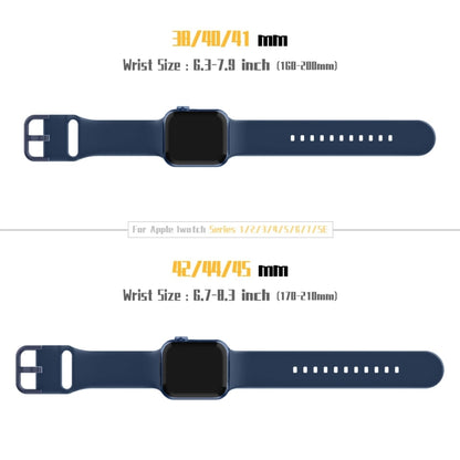 For Apple Watch Series 9 45mm Pin Buckle Silicone Watch Band(Abyss Blue) - Watch Bands by buy2fix | Online Shopping UK | buy2fix