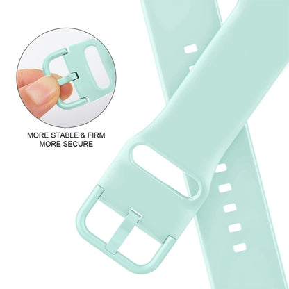 For Apple Watch SE 2023 44mm Pin Buckle Silicone Watch Band(Mint Green) - Watch Bands by buy2fix | Online Shopping UK | buy2fix