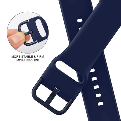 For Apple Watch SE 2023 44mm Pin Buckle Silicone Watch Band(Midnight Blue) - Watch Bands by buy2fix | Online Shopping UK | buy2fix