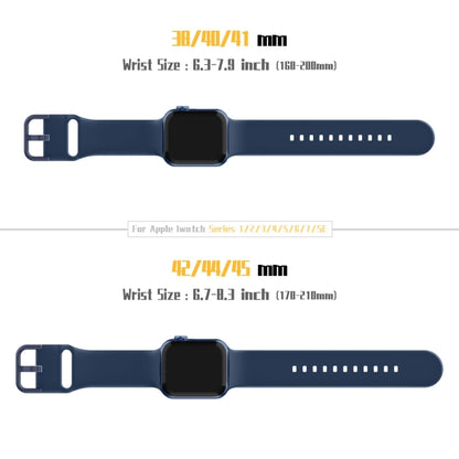 For Apple Watch SE 2023 40mm Pin Buckle Silicone Watch Band(Abyss Blue) - Watch Bands by buy2fix | Online Shopping UK | buy2fix