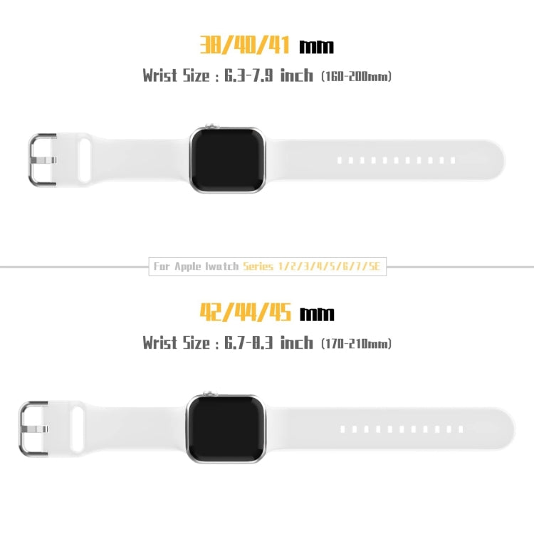 For Apple Watch Series 10 46mm Pin Buckle Silicone Watch Band(White) - Watch Bands by buy2fix | Online Shopping UK | buy2fix