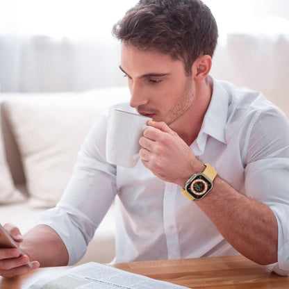 For Apple Watch Series 10 46mm Pin Buckle Silicone Watch Band(Light Orange) - Watch Bands by buy2fix | Online Shopping UK | buy2fix