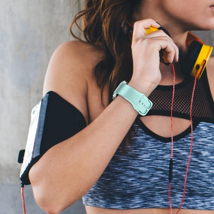 For Apple Watch Series 10 42mm Pin Buckle Silicone Watch Band(Olive) - Watch Bands by buy2fix | Online Shopping UK | buy2fix