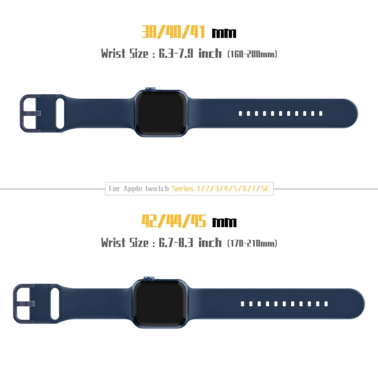 For Apple Watch Series 10 42mm Pin Buckle Silicone Watch Band(Abyss Blue) - Watch Bands by buy2fix | Online Shopping UK | buy2fix