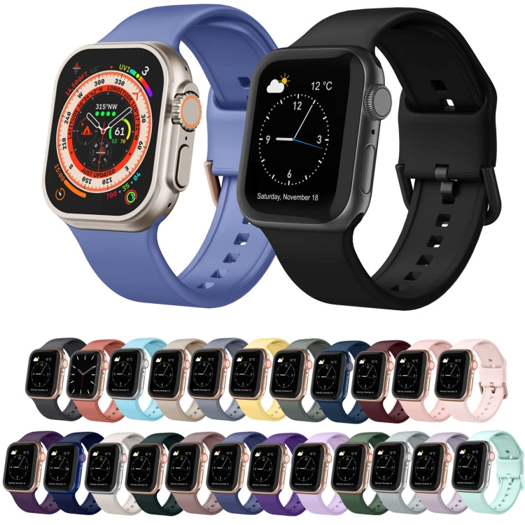 For Apple Watch SE 44mm Pin Buckle Silicone Watch Band(Baby Purple) - Watch Bands by buy2fix | Online Shopping UK | buy2fix