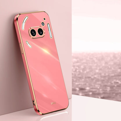 For Nothing Phone 2A XINLI Straight Edge 6D Electroplate TPU Phone Case(Hawthorn Red) - Nothing Cases by XINLI | Online Shopping UK | buy2fix