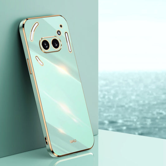 For Nothing Phone 2A XINLI Straight Edge 6D Electroplate TPU Phone Case(Mint Green) - Nothing Cases by XINLI | Online Shopping UK | buy2fix