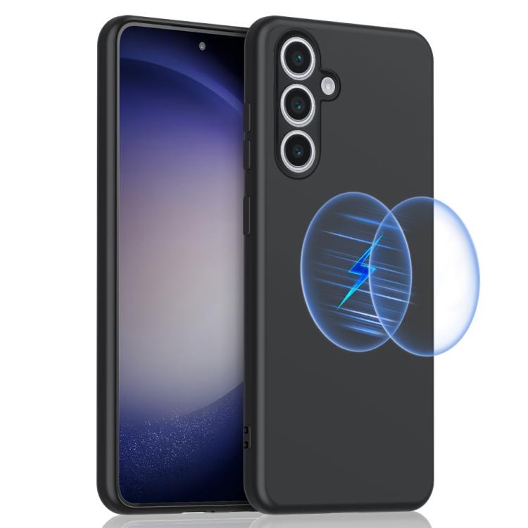 For Samsung Galaxy S23 FE 5G MagSafe Magnetic Liquid Silicone Phone Case(Black) by buy2fix