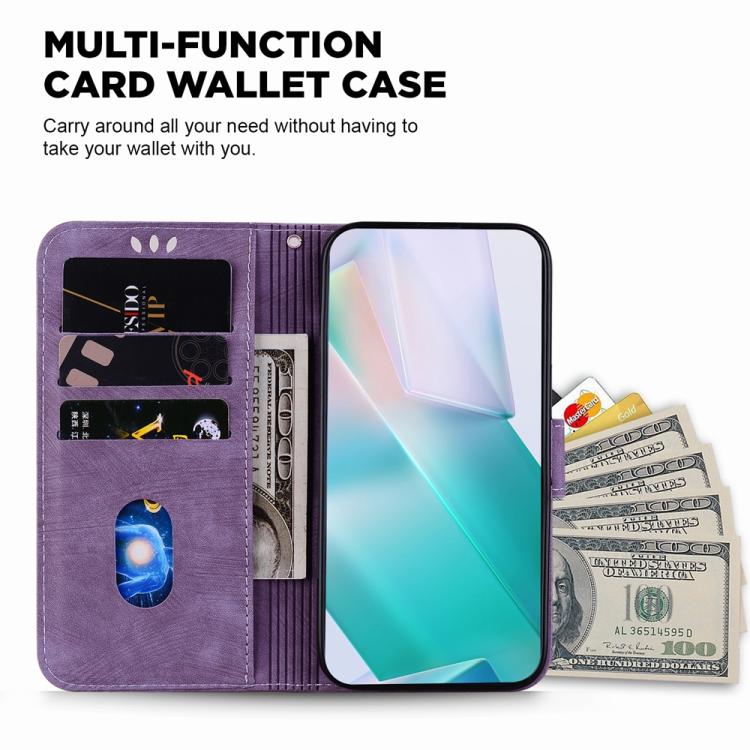 For iPhone Air Little Tiger Embossed Leather Phone Case(Purple) - iPhone Air Cases by buy2fix | Online Shopping UK | buy2fix