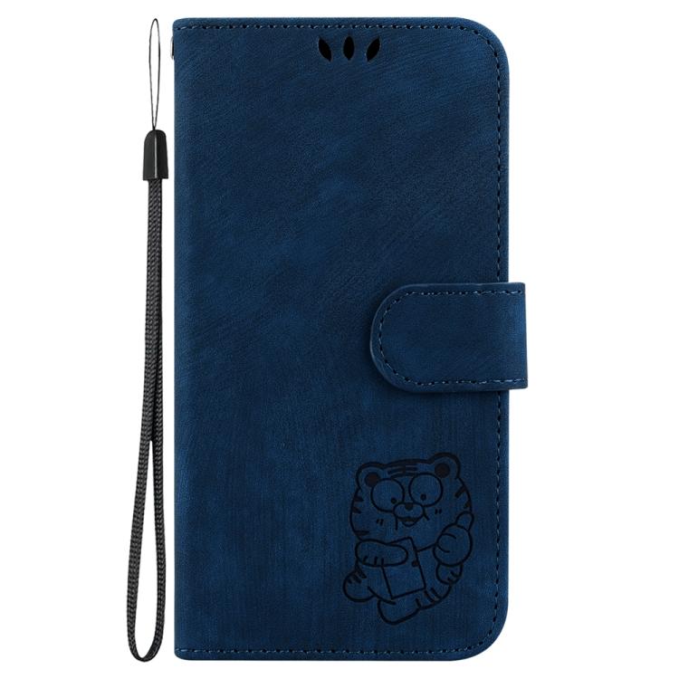 For iPhone Air Little Tiger Embossed Leather Phone Case(Dark Blue) - iPhone Air Cases by buy2fix | Online Shopping UK | buy2fix