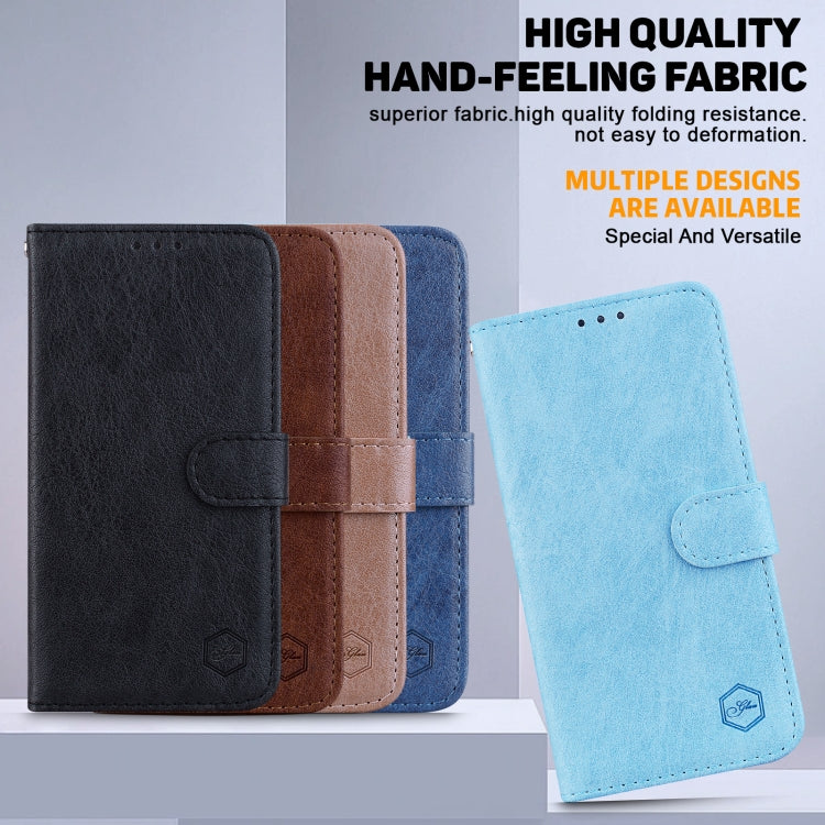 For Google Pixel 9 Pro XL Skin Feeling Oil Leather Texture PU + TPU Phone Case(Light Blue) - Google Cases by buy2fix | Online Shopping UK | buy2fix