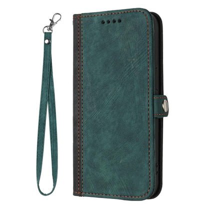 For iPhone 17 Pro Max Side Buckle Double Fold Hand Strap Leather Phone Case(Dark Green) - iPhone 17 Pro Max Cases by buy2fix | Online Shopping UK | buy2fix