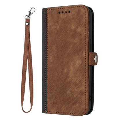 For iPhone 17 Pro Max Side Buckle Double Fold Hand Strap Leather Phone Case(Brown) - iPhone 17 Pro Max Cases by buy2fix | Online Shopping UK | buy2fix