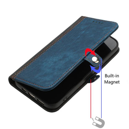 For iPhone 17 Pro Side Buckle Double Fold Hand Strap Leather Phone Case(Royal) - iPhone 17 Pro Cases by buy2fix | Online Shopping UK | buy2fix