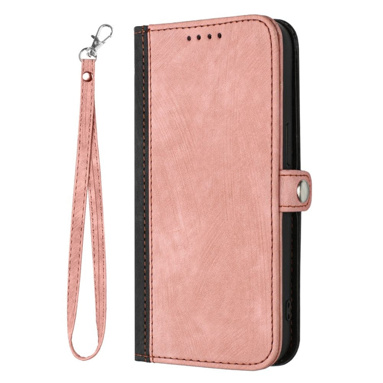 For Motorola Moto G Stylus 5G 2024 Side Buckle Double Fold Hand Strap Leather Phone Case(Pink) - Motorola Cases by buy2fix | Online Shopping UK | buy2fix