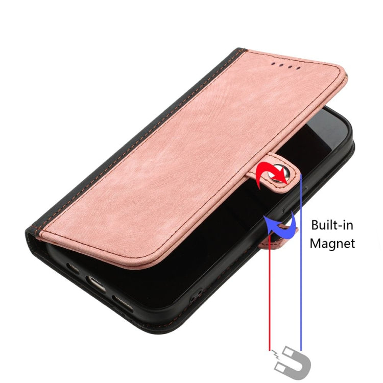 For Motorola Moto G Stylus 5G 2024 Side Buckle Double Fold Hand Strap Leather Phone Case(Pink) - Motorola Cases by buy2fix | Online Shopping UK | buy2fix