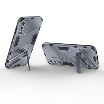 For Samsung Galaxy A25 5G Punk Armor 2 in 1 PC + TPU Shockproof Phone Case with Invisible Holder(Grey) - Galaxy Phone Cases by buy2fix | Online Shopping UK | buy2fix