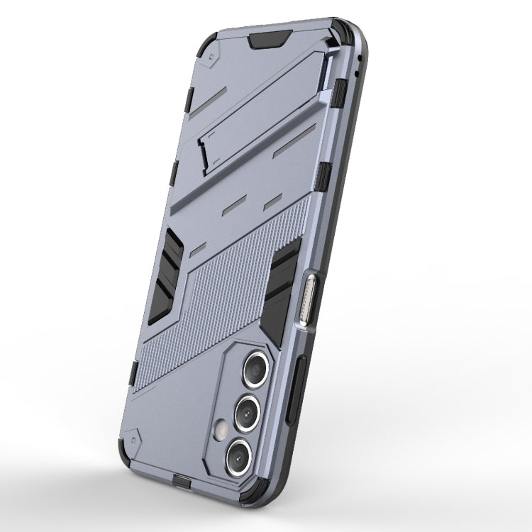 For Samsung Galaxy A25 5G Punk Armor 2 in 1 PC + TPU Shockproof Phone Case with Invisible Holder(Grey) - Galaxy Phone Cases by buy2fix | Online Shopping UK | buy2fix