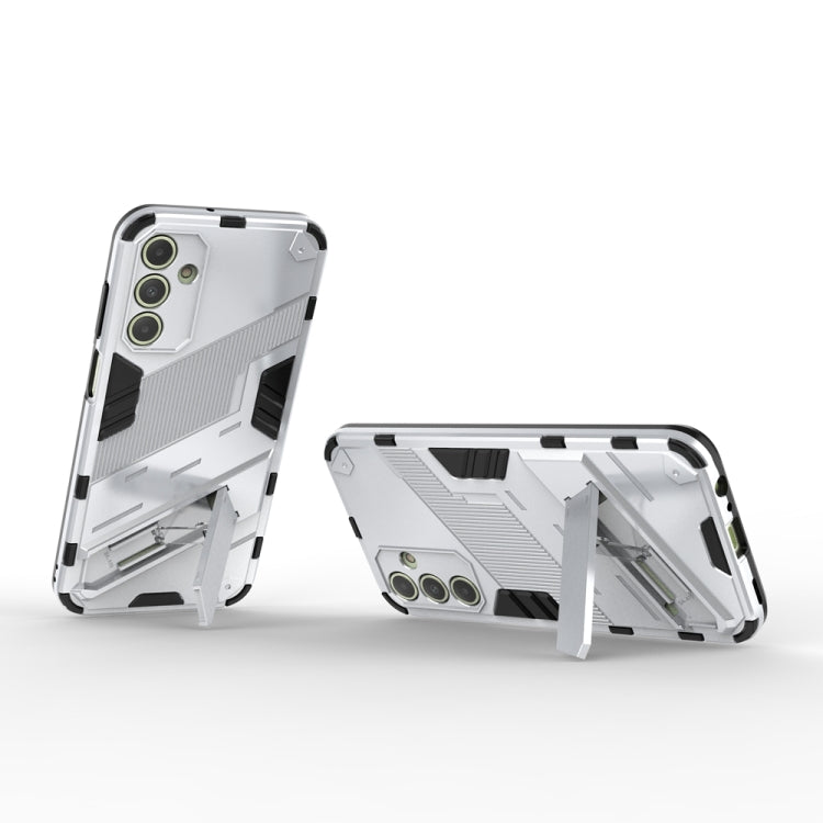 For Samsung Galaxy A15 Punk Armor 2 in 1 PC + TPU Shockproof Phone Case with Invisible Holder(White) - Galaxy Phone Cases by buy2fix | Online Shopping UK | buy2fix