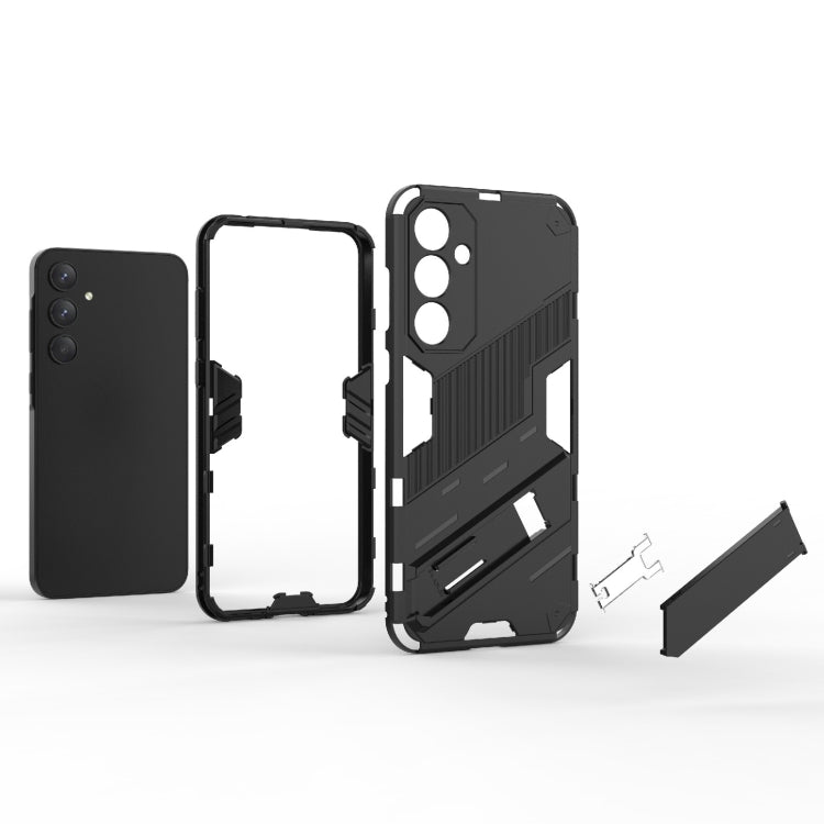 For Samsung Galaxy A35 5G Punk Armor 2 in 1 PC + TPU Shockproof Phone Case with Invisible Holder(White) - Galaxy Phone Cases by buy2fix | Online Shopping UK | buy2fix