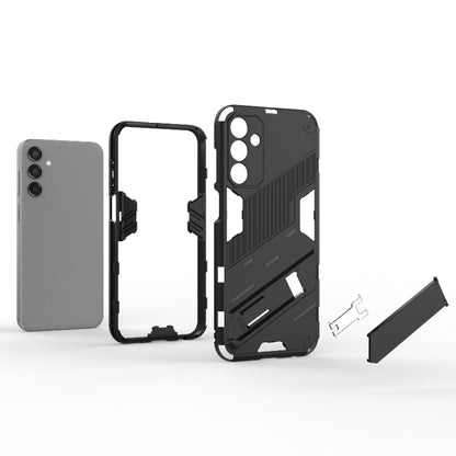 For Samsung Galaxy M15 5G Global Punk Armor 2 in 1 PC + TPU Shockproof Phone Case with Invisible Holder(Black) - Galaxy Phone Cases by buy2fix | Online Shopping UK | buy2fix