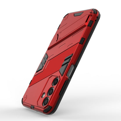 For Samsung Galaxy M15 5G Global Punk Armor 2 in 1 PC + TPU Shockproof Phone Case with Invisible Holder(Red) - Galaxy Phone Cases by buy2fix | Online Shopping UK | buy2fix