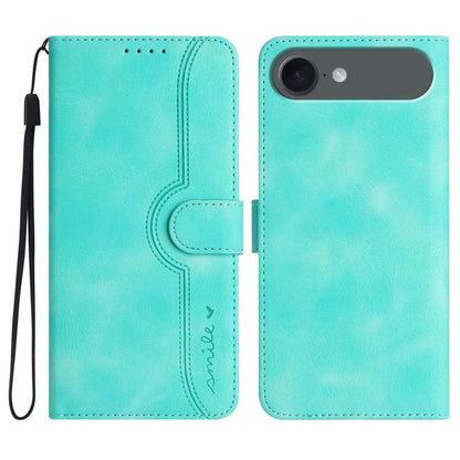 For iPhone Air Heart Pattern Skin Feel Leather Phone Case(Light Blue) - iPhone Air Cases by buy2fix | Online Shopping UK | buy2fix