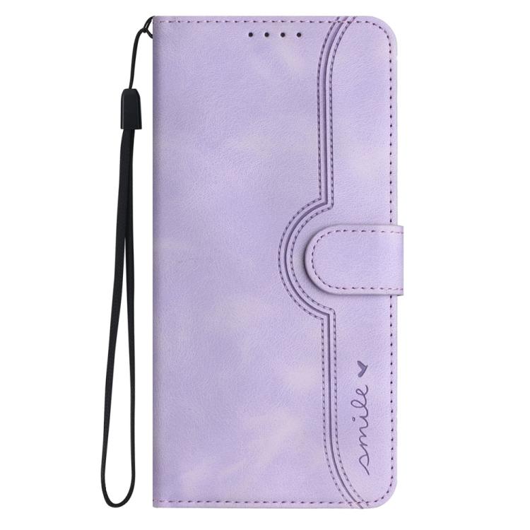 For iPhone 17 Air Heart Pattern Skin Feel Leather Phone Case(Purple) - iPhone 17 Air Cases by buy2fix | Online Shopping UK | buy2fix