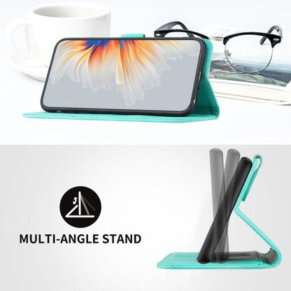 For iPhone 17 Pro Heart Pattern Skin Feel Leather Phone Case(Light Blue) - iPhone 17 Pro Cases by buy2fix | Online Shopping UK | buy2fix