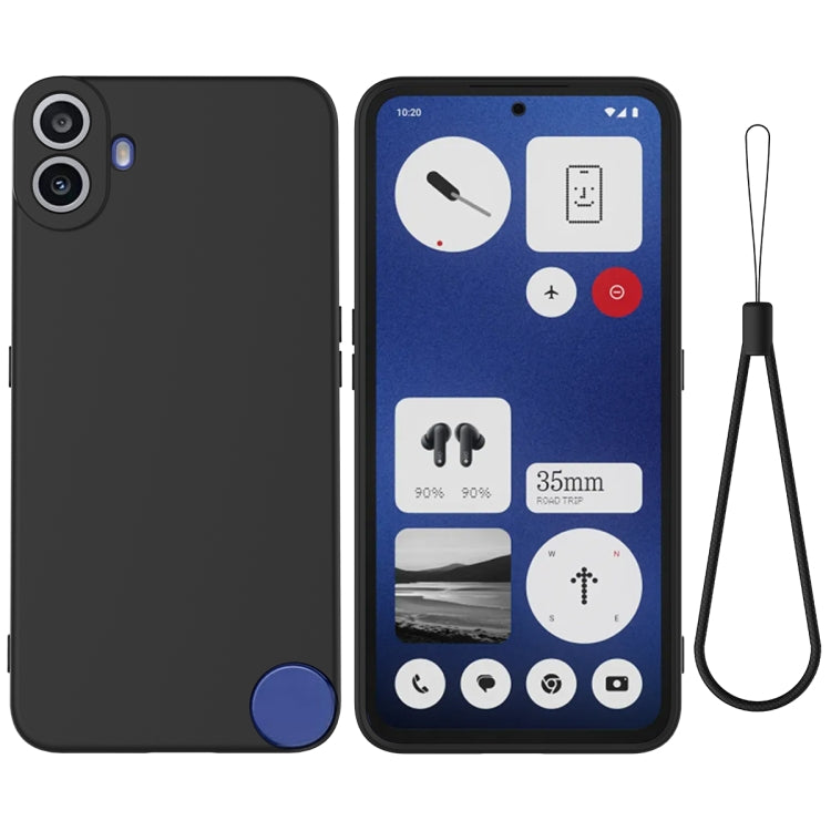 For Nothing CMF Phone 1 Solid Color Liquid Silicone Dropproof Full Coverage Phone Case(Black) - Nothing Cases by buy2fix | Online Shopping UK | buy2fix
