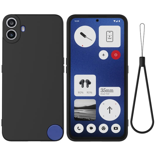 For Nothing CMF Phone 1 Solid Color Liquid Silicone Dropproof Full Coverage Phone Case(Black) - Nothing Cases by buy2fix | Online Shopping UK | buy2fix