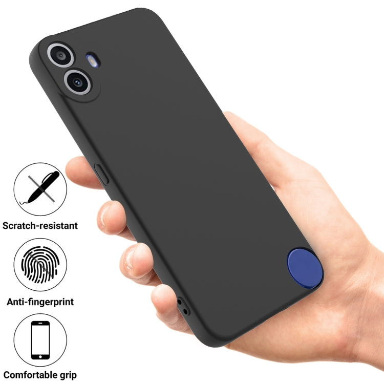 For Nothing CMF Phone 1 Solid Color Liquid Silicone Dropproof Full Coverage Phone Case(Black) - Nothing Cases by buy2fix | Online Shopping UK | buy2fix