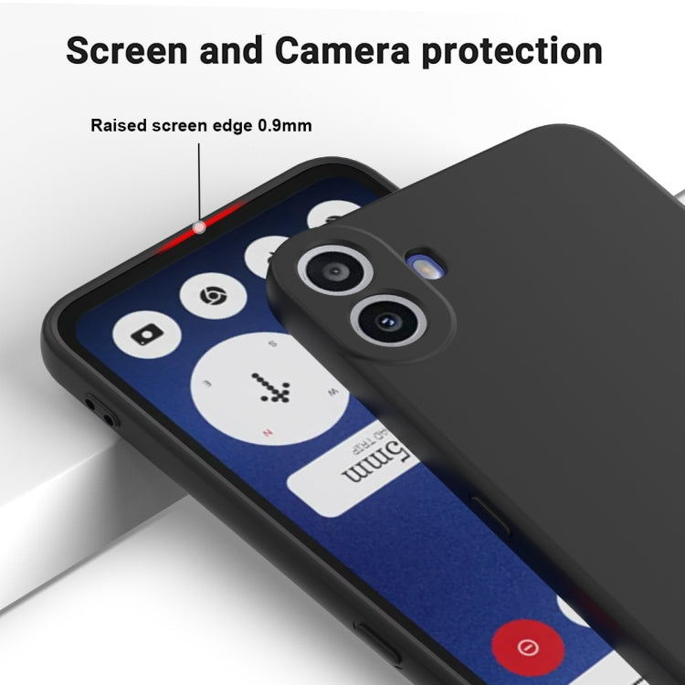 For Nothing CMF Phone 1 Solid Color Liquid Silicone Dropproof Full Coverage Phone Case(Black) - Nothing Cases by buy2fix | Online Shopping UK | buy2fix