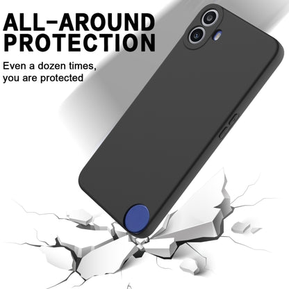 For Nothing CMF Phone 1 Solid Color Liquid Silicone Dropproof Full Coverage Phone Case(Black) - Nothing Cases by buy2fix | Online Shopping UK | buy2fix