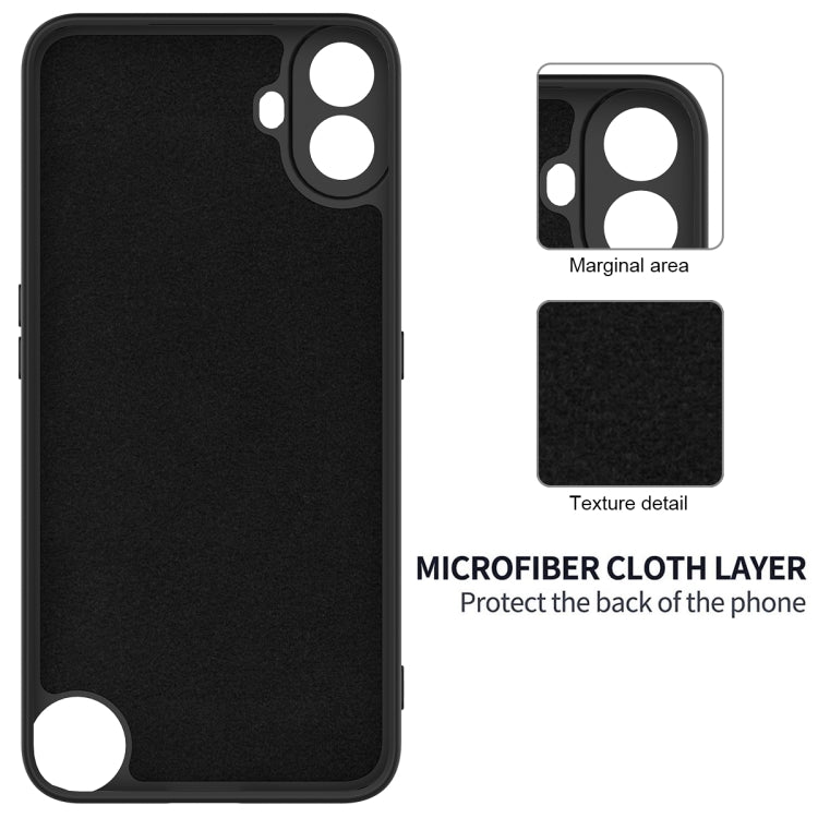For Nothing CMF Phone 1 Solid Color Liquid Silicone Dropproof Full Coverage Phone Case(Black) - Nothing Cases by buy2fix | Online Shopping UK | buy2fix