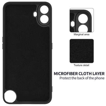 For Nothing CMF Phone 1 Solid Color Liquid Silicone Dropproof Full Coverage Phone Case(Black) - Nothing Cases by buy2fix | Online Shopping UK | buy2fix