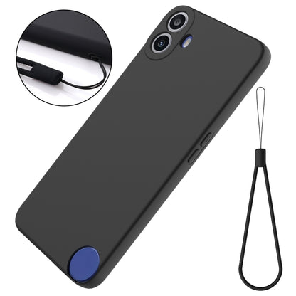 For Nothing CMF Phone 1 Solid Color Liquid Silicone Dropproof Full Coverage Phone Case(Black) - Nothing Cases by buy2fix | Online Shopping UK | buy2fix