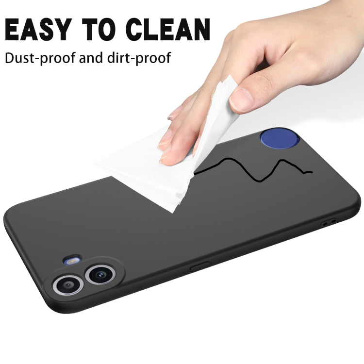 For Nothing CMF Phone 1 Solid Color Liquid Silicone Dropproof Full Coverage Phone Case(Black) - Nothing Cases by buy2fix | Online Shopping UK | buy2fix