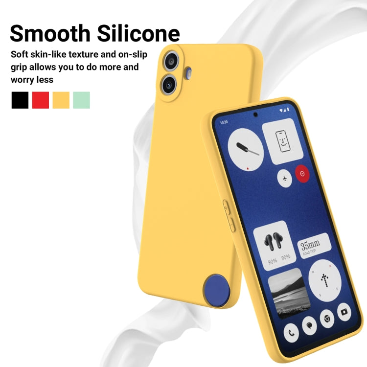 For Nothing CMF Phone 1 Pure Color Liquid Silicone Shockproof Phone Case(Yellow) - More Brand by buy2fix | Online Shopping UK | buy2fix