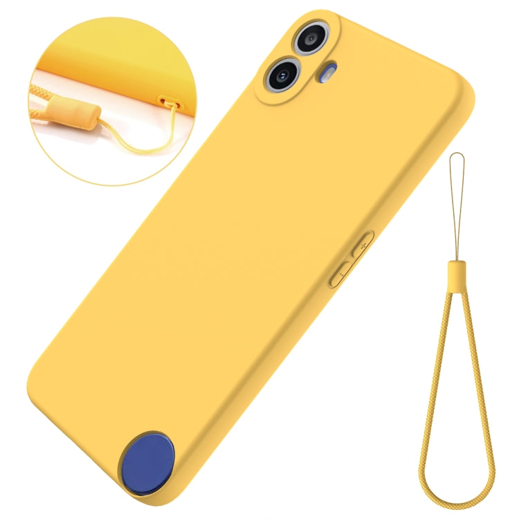 For Nothing CMF Phone 1 Pure Color Liquid Silicone Shockproof Phone Case(Yellow) - More Brand by buy2fix | Online Shopping UK | buy2fix