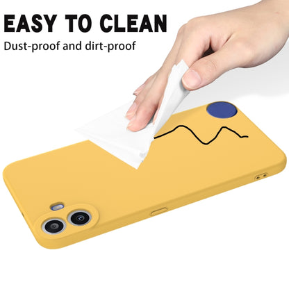 For Nothing CMF Phone 1 Pure Color Liquid Silicone Shockproof Phone Case(Yellow) - More Brand by buy2fix | Online Shopping UK | buy2fix