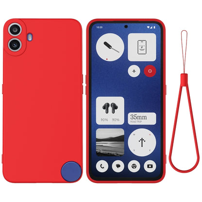 For Nothing CMF Phone 1 Solid Color Liquid Silicone Dropproof Full Coverage Phone Case(Red) - Nothing Cases by buy2fix | Online Shopping UK | buy2fix