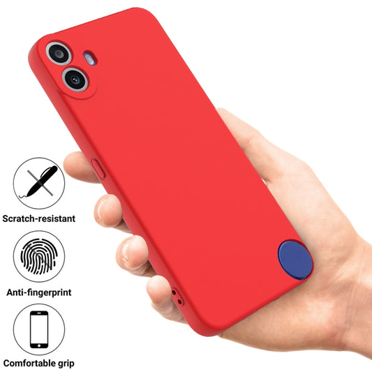For Nothing CMF Phone 1 Solid Color Liquid Silicone Dropproof Full Coverage Phone Case(Red) - Nothing Cases by buy2fix | Online Shopping UK | buy2fix