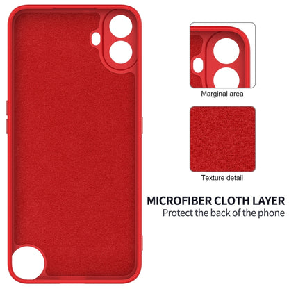 For Nothing CMF Phone 1 Solid Color Liquid Silicone Dropproof Full Coverage Phone Case(Red) - Nothing Cases by buy2fix | Online Shopping UK | buy2fix