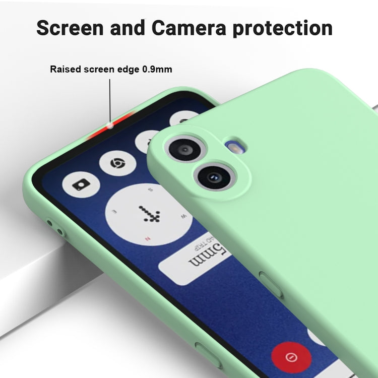 For Nothing CMF Phone 1 Solid Color Liquid Silicone Dropproof Full Coverage Phone Case(Green) - Nothing Cases by buy2fix | Online Shopping UK | buy2fix