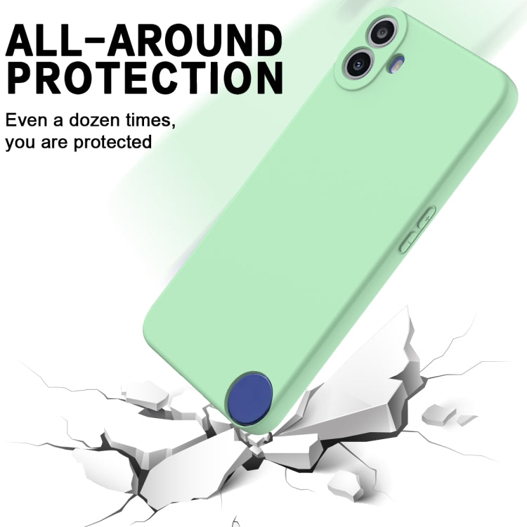 For Nothing CMF Phone 1 Solid Color Liquid Silicone Dropproof Full Coverage Phone Case(Green) - Nothing Cases by buy2fix | Online Shopping UK | buy2fix