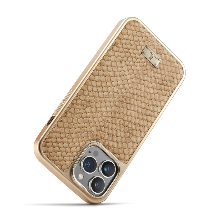 For iPhone 15 Plus Fierre Shann Snake Texture Electroplating PU Phone Case(White) - iPhone 15 Plus Cases by FIERRE SHANN | Online Shopping UK | buy2fix